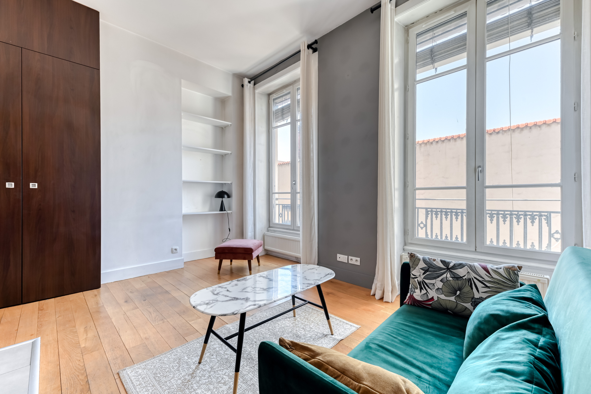 Lyon 2, en plein coeur d'Ainay appartement T2 rénové de 46 m2.