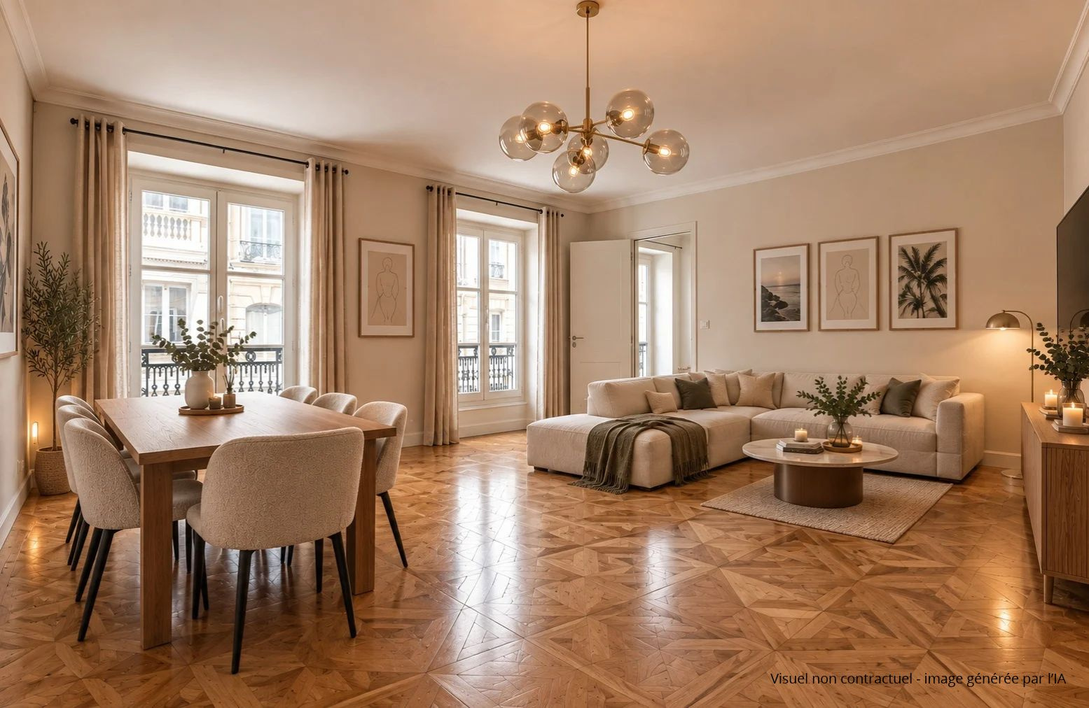 Exclusivité - Lyon 2 ème - rue Victor Hugo, appartement de 5 pièces et de 160 m2