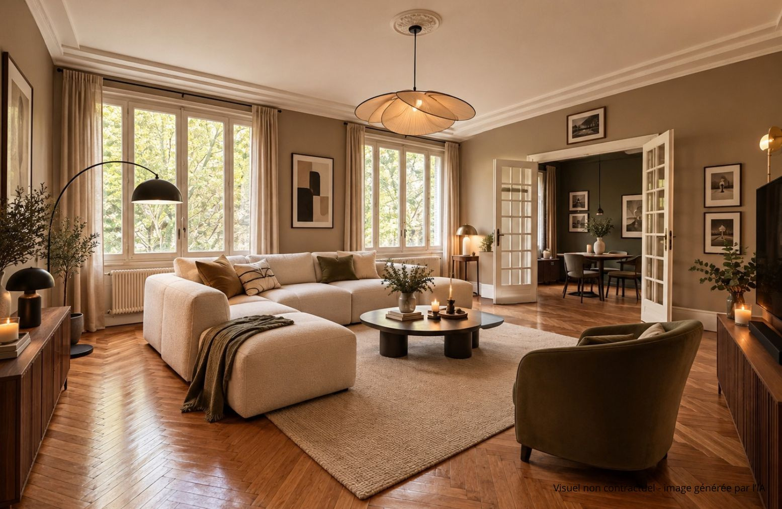 LYON 3EME - Saxe - Préfecture: Un appartement familial T5 de 182m2 à rénover.